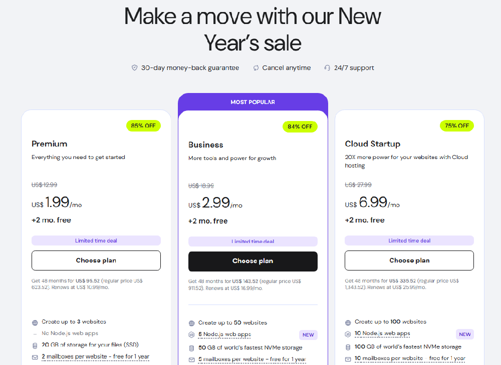 Hostinger主机2026年最新价格